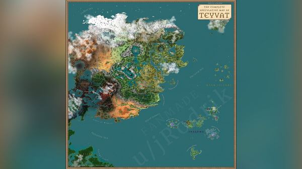 <br />
        Фанат создал карту мира Genshin Impact, на которой показал все семь регионов, и собрал тысячи лайков<br />
      