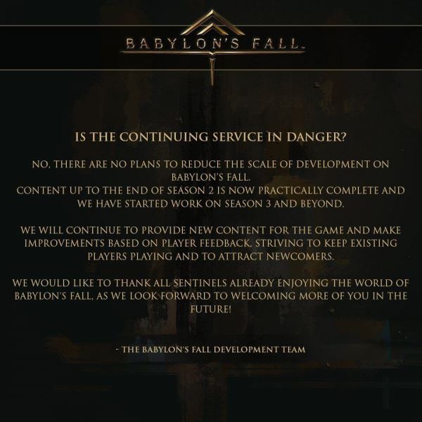PlatinumGames не сдаётся: Разработчики Babylon's Fall обещают поддерживать игру, несмотря на проблемный запуск 
