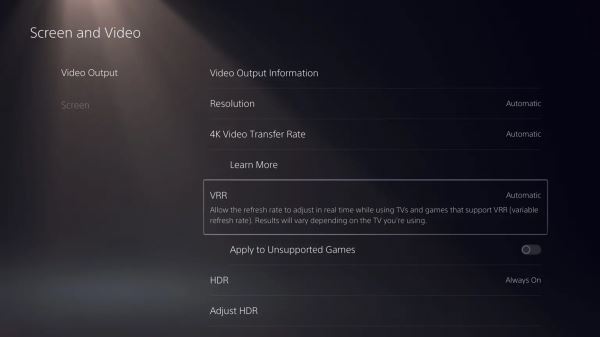 Sony анонсировала функцию VRR для PlayStation 5 и рассказал о новом системном обновлении 